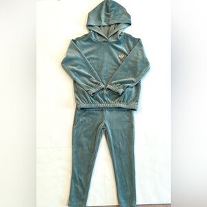 NEW! JUICY COUTURE velour ribbed matching Set top & bottom girls size 4 NWOT